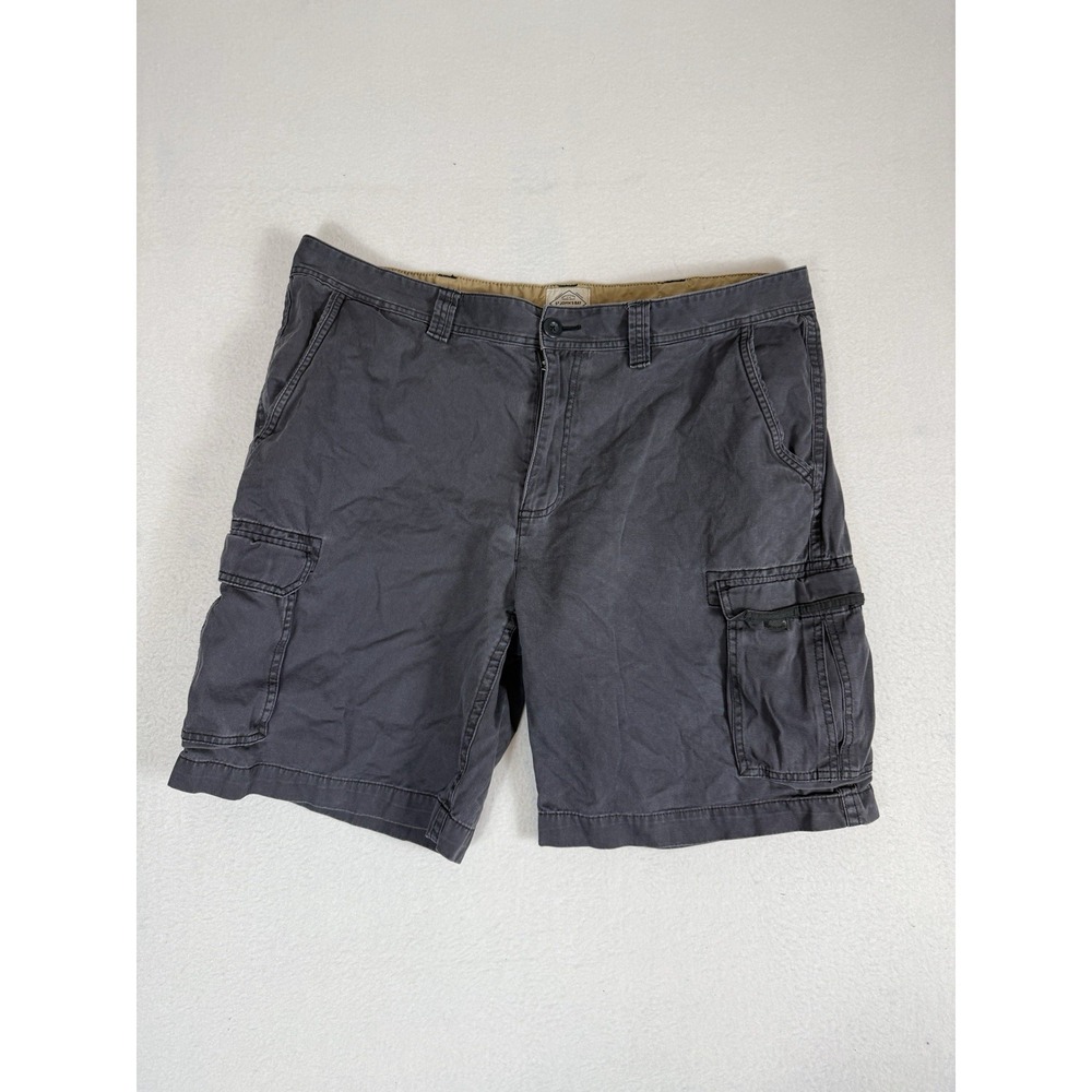 St Johns Bay Cargo Shorts Mens 42 Dark Grey Charcoal Cotton Casual Summer